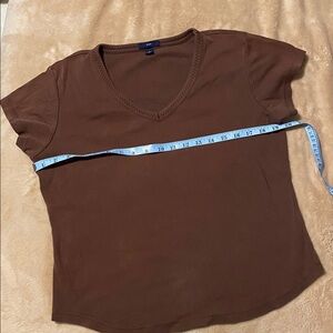 Gap Vintage Brown V Neck Tee Shirt Sz M